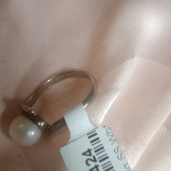 Vintage 925 sterling silver pearl ring - Picture 4 of 4